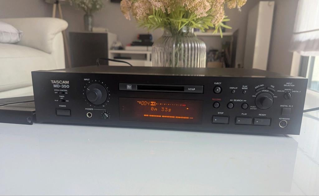 Tascam MD-350 – Minidisc Pro – Très bon état – MDLP, Enlèvement ou Envoi