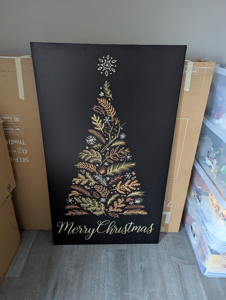 Kerstversiering - Schilderij met licht, Diversen, Kerst, Ophalen, Zo goed als nieuw