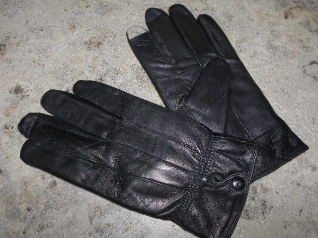 Nieuwe zwarte leder handschoenen / Maat L, Kleding | Dames, Ophalen of Verzenden, Nieuw, Maat 42/44 (L), Handschoenen
