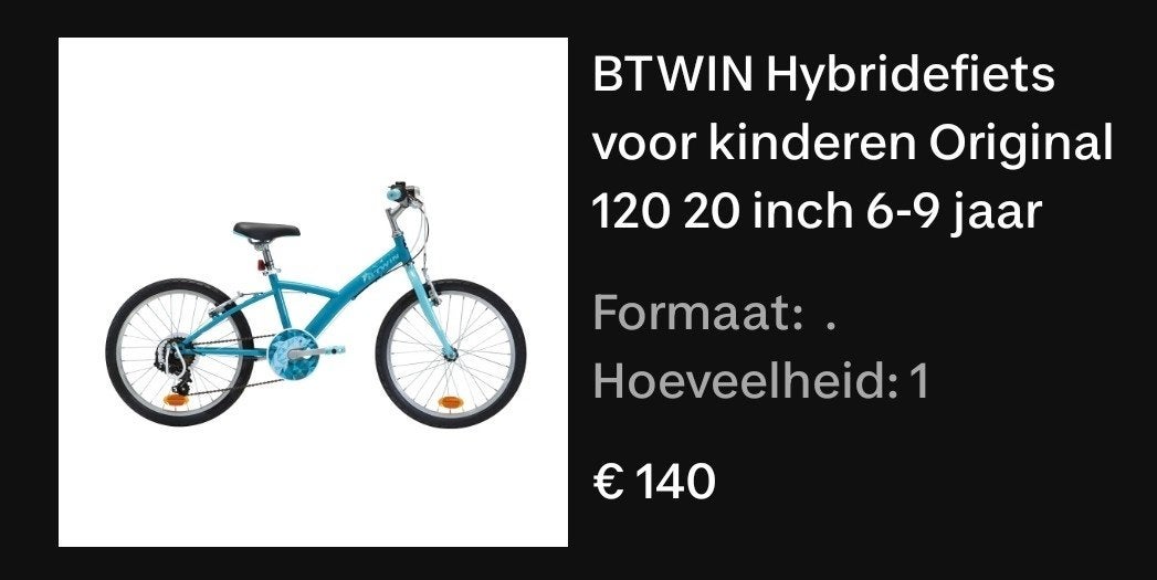 kinderfiets, Vélos & Vélomoteurs, Enlèvement, Comme neuf
