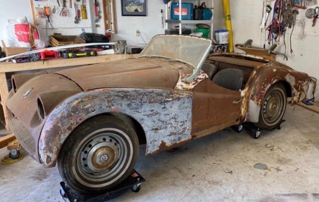 Triumph TR3 TR3A 1959 - objet de restauration démonté, Achat, Entreprise, Boîte manuelle, Triumph
