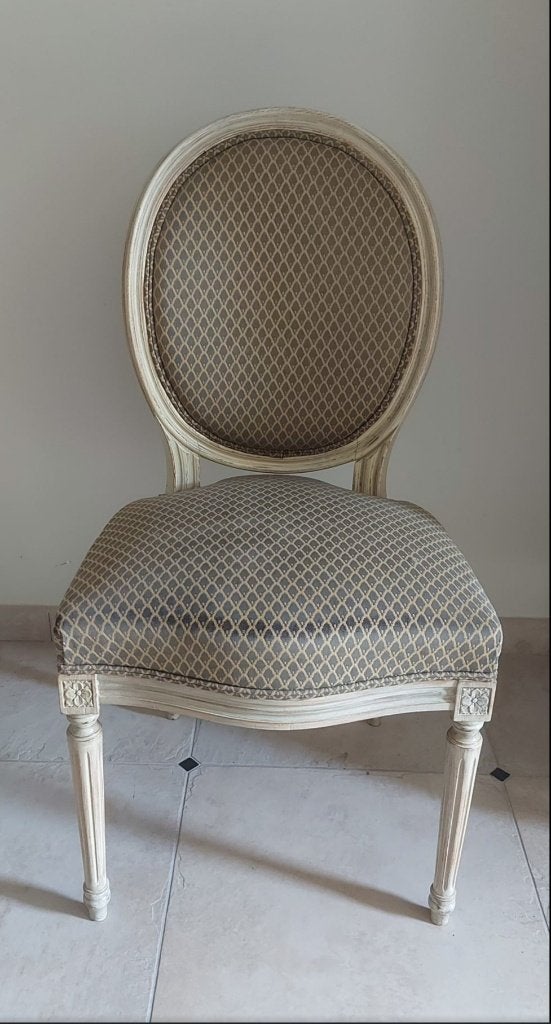 4 stoelen in beuk, Ophalen, Gebruikt, Vier, Grijs