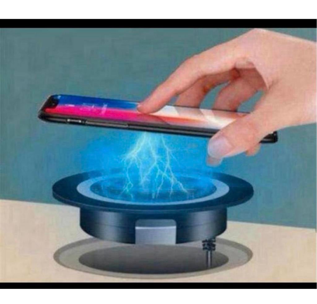 Inbouw Draadloze lader Oplader Laadstation zilver charger, Ophalen of Verzenden, Nieuw