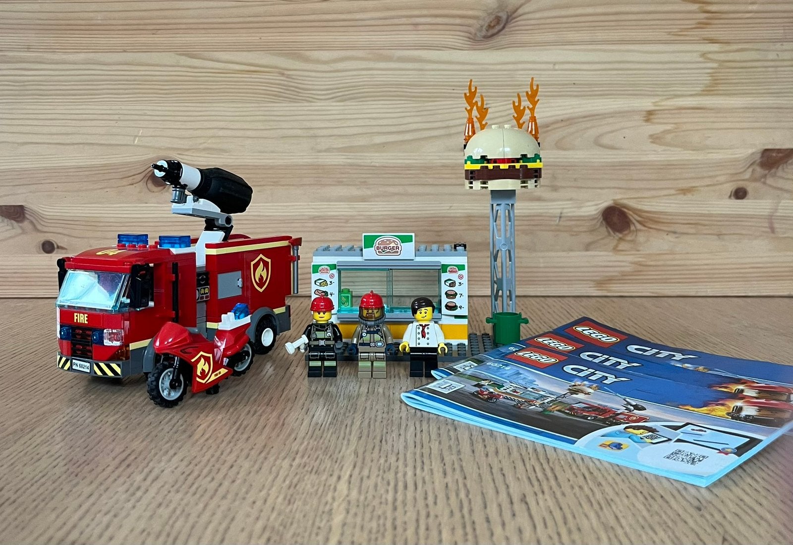 Lego City - 60214- Incendie dans un restaurant de hamburgers, City, Enlèvement ou Envoi, Lego, Ensemble complet
