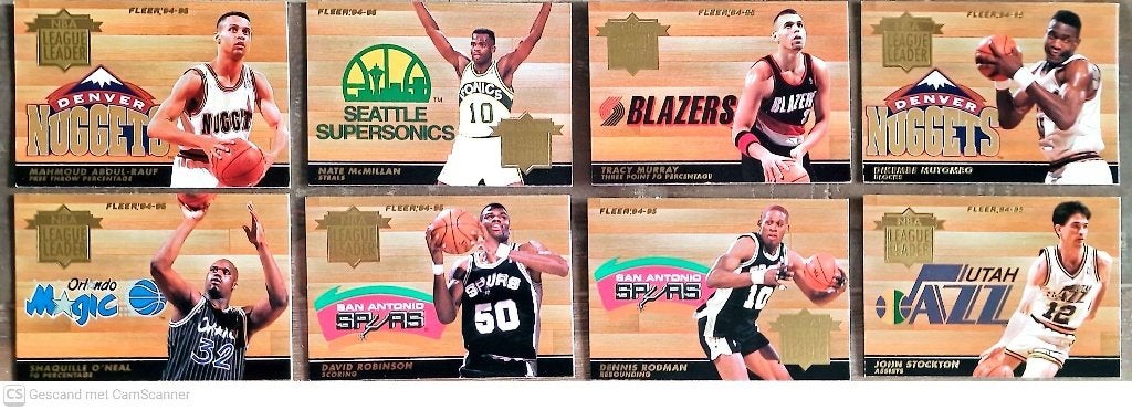 1994-95 Fleer NBA League Leaders Complete Set, Sport en Fitness, Ophalen of Verzenden, Zo goed als nieuw, Bal