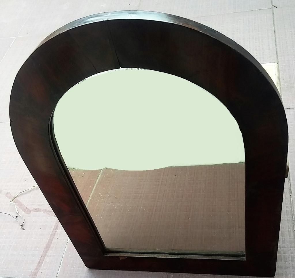 Miroir édouardien en acajou de Cuba, Enlèvement, Autres formes, Moins de 50 cm, Moins de 100 cm