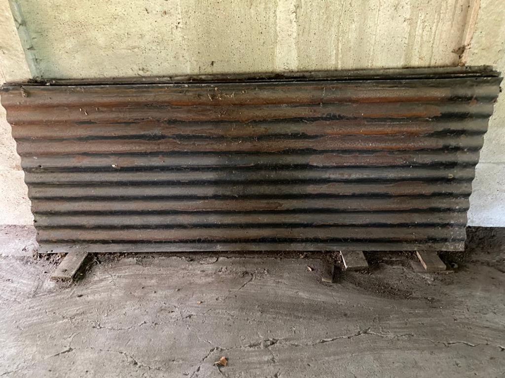 10x vintage ijzeren golfplaten, Doe-het-zelf en Bouw, Ophalen, Gebruikt, Overige materialen