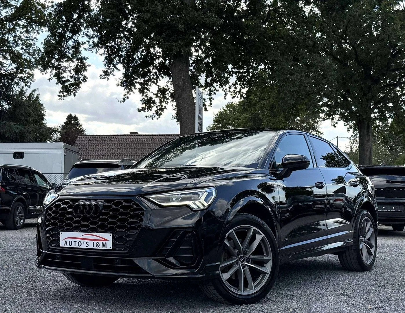 Audi Q3 Sportback 35 TFSI S line S tronic 2021 Leder Garanti, Auto's, Automaat, 4 cilinders, Zwart, Leder