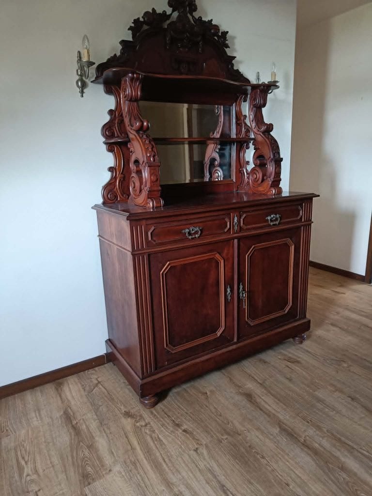 armoire en bois de cerisier avec miroir, Enlèvement, Comme neuf, Cerisier, Avec tiroir(s)
