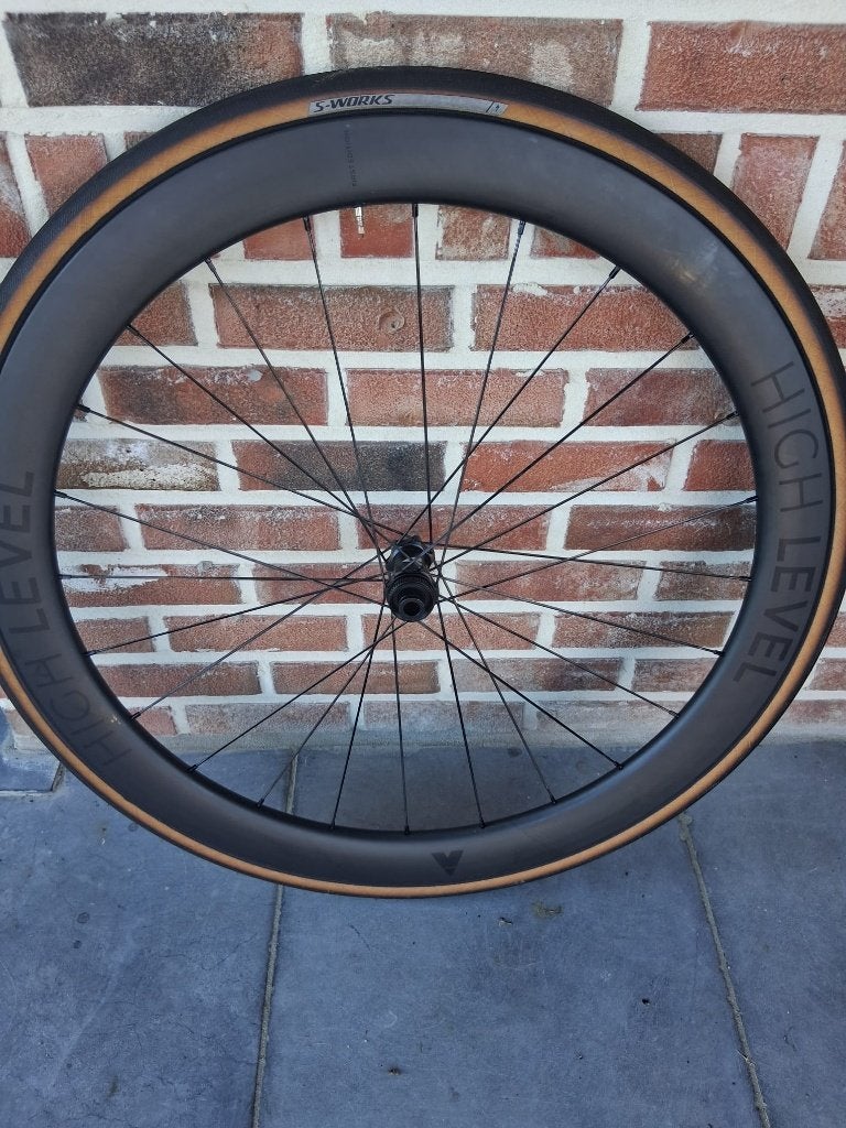 High Level HL3 50mm carbon wielset – SRAM XDR –, Fietsen en Brommers, Ophalen, Zo goed als nieuw, Carbon, Schijfrem