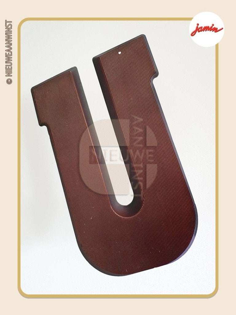 Nostalgisch Jamin reclamebord chocoladeletter ‘U’ - 39.5cm, Verzenden, Zo goed als nieuw