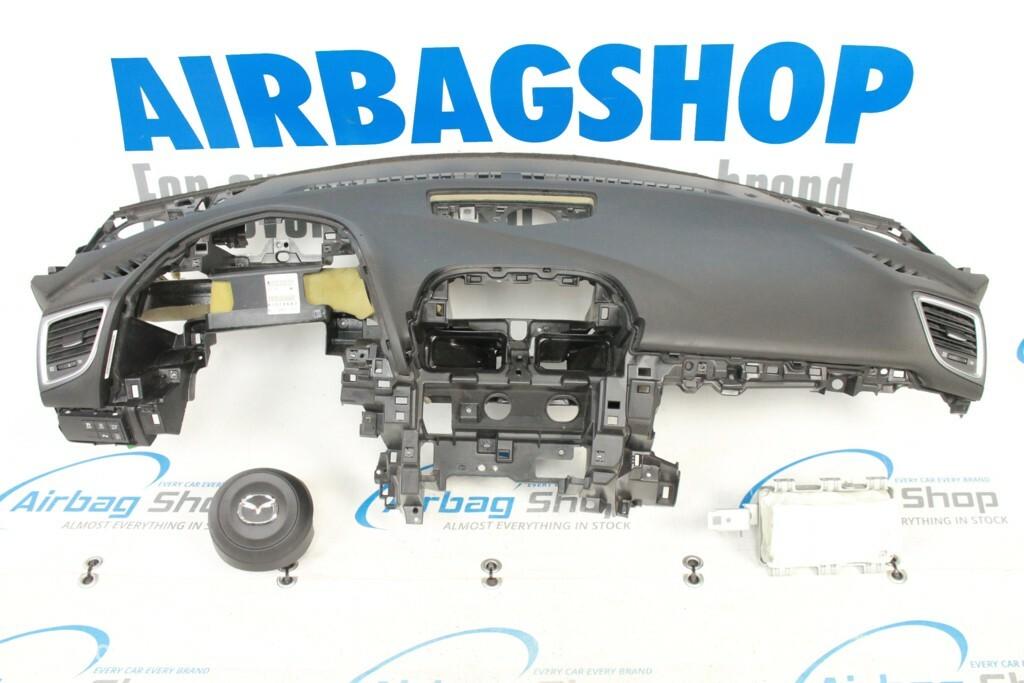 Airbag kit - Tableau de bord noir Mazda 3 (2014-2018), Gebruikt, Ophalen of Verzenden