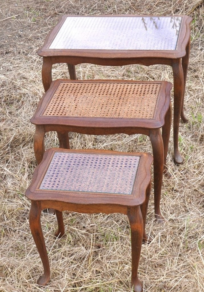 table gigogne chêne et cannage pied louis xv, Enlèvement