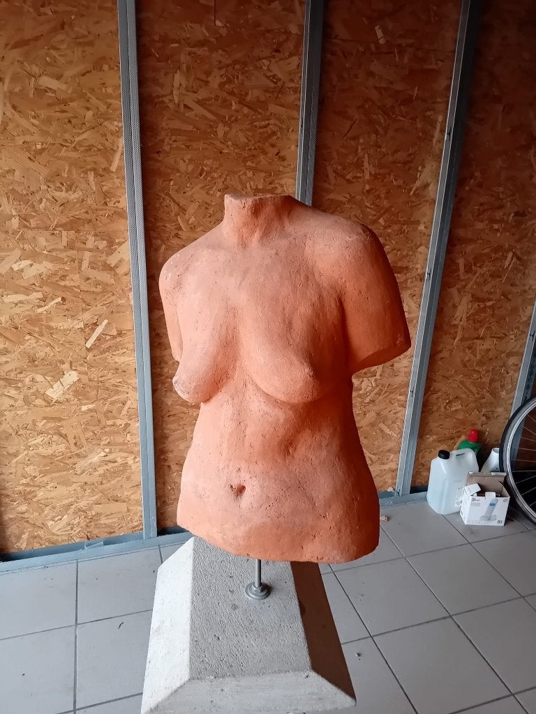 Terracotta buste, Pierre ou céramique, Buste, 50 - 100 cm, Enlèvement
