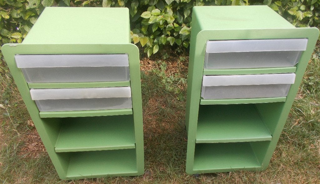 2 Tables de chevet IKEA à roulettes  didrik VINTAGE 2002, Maison & Meubles, Enlèvement, Utilisé