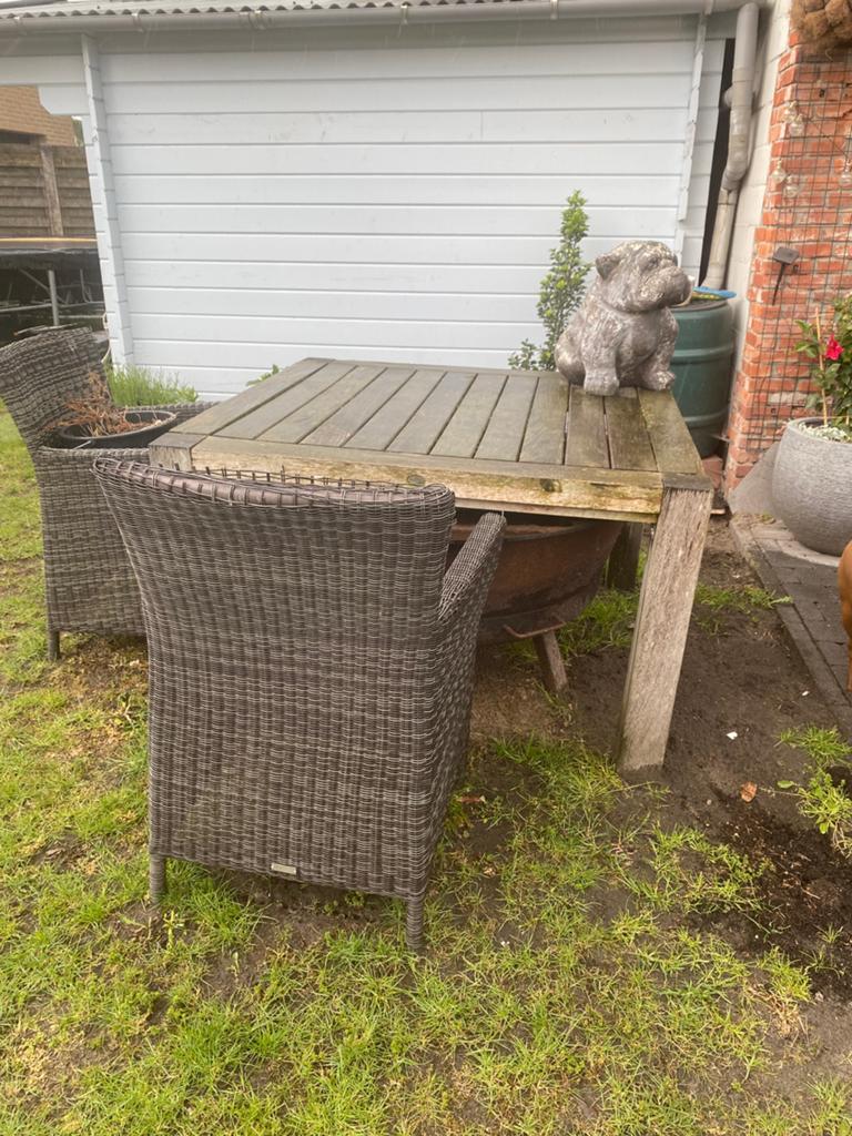 Tuintafel, Enlèvement, Utilisé, Bois dur