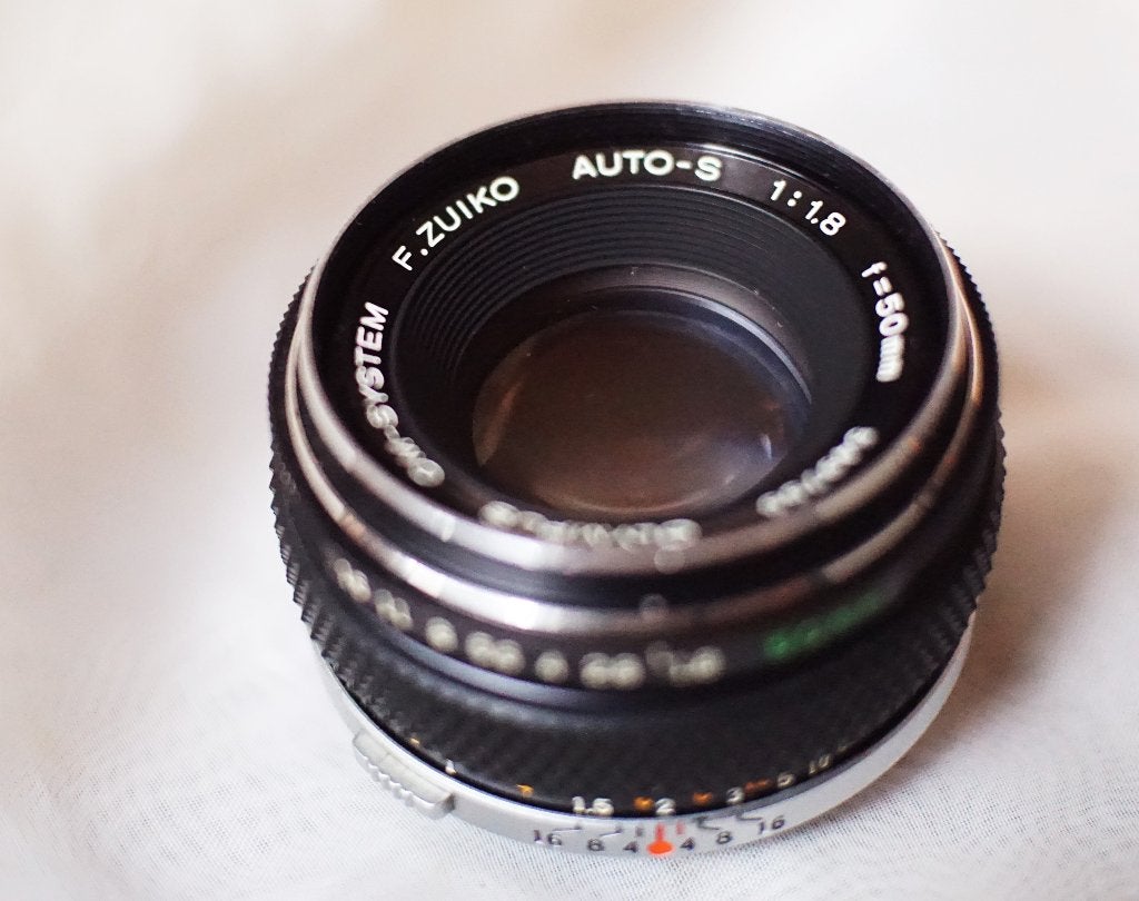 Olympus-om-zuiko-mc-auto-s 50mm 1.8, Ophalen of Verzenden, Gebruikt, Spiegelreflex, Olympus