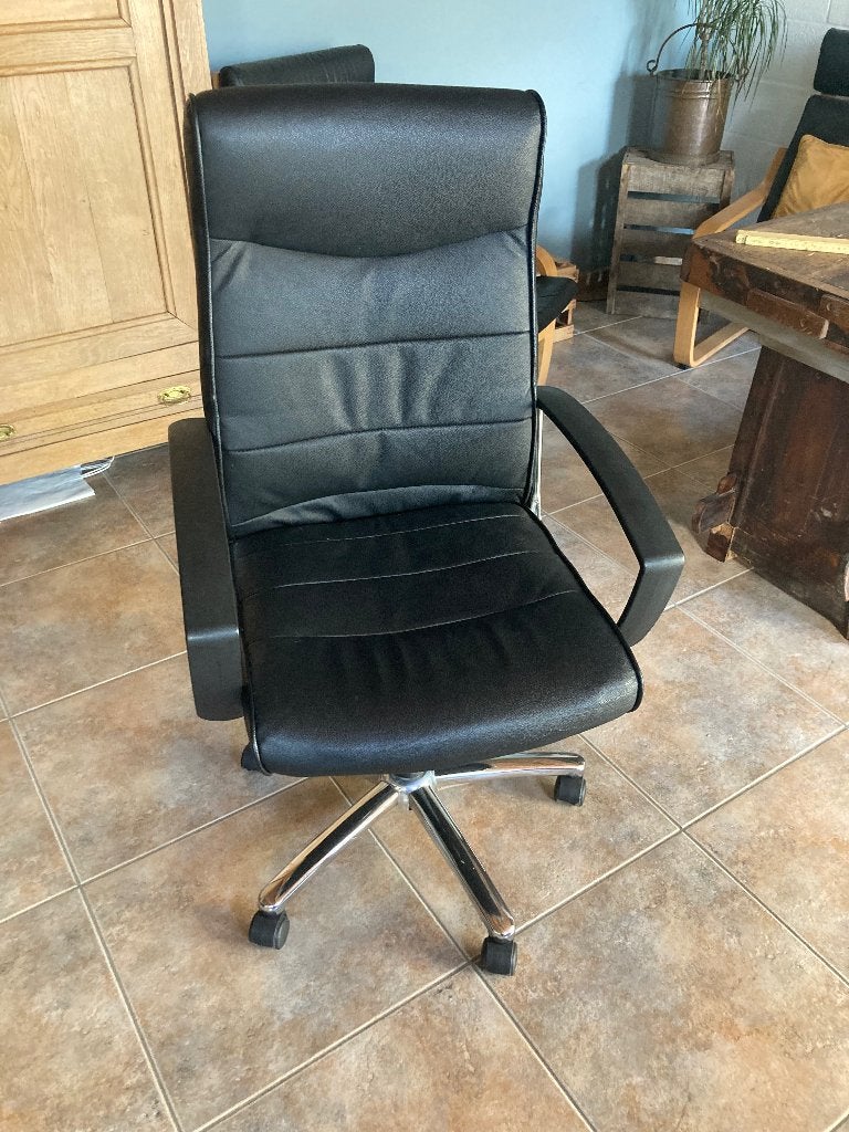 Chaise de bureau sur roulettes., Enlèvement, Utilisé, Noir, Chaise de bureau