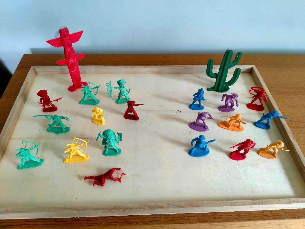 plastic figuurtjes cowboys & indianen, Ophalen of Verzenden, Zo goed als nieuw