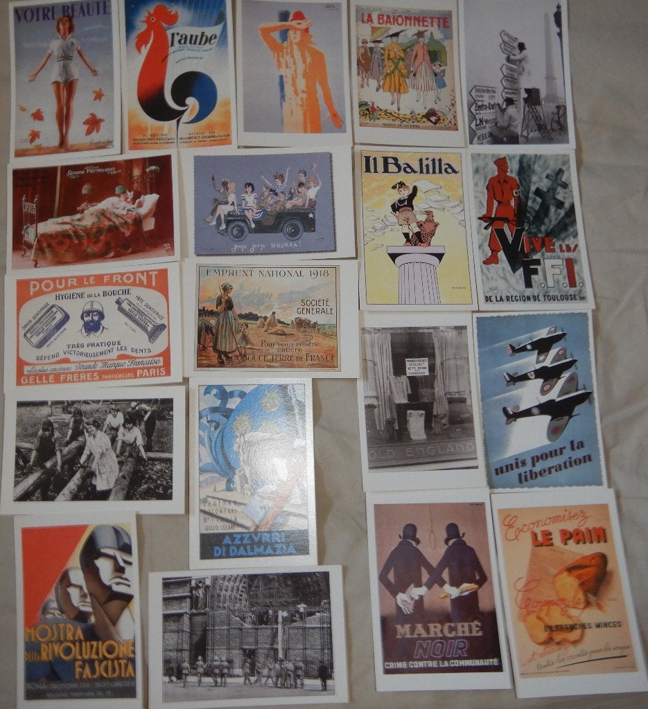 Pak van 34 kaarten "War 14/18 en 40/45"., Ophalen of Verzenden, Nieuw