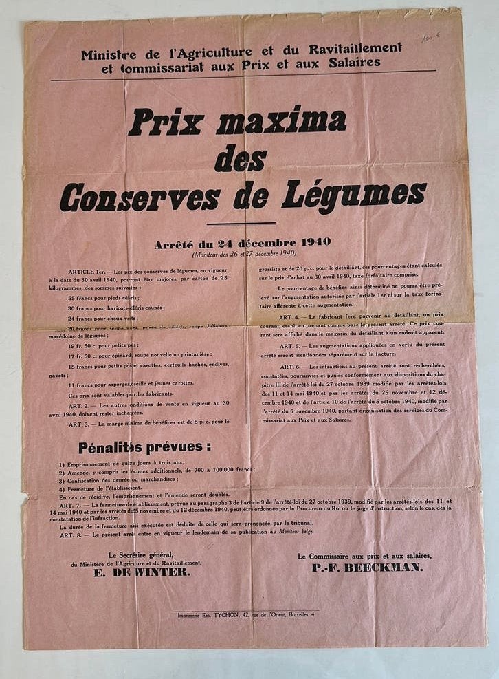 Affiche 1940, Verzamelen, Ophalen of Verzenden, Overige soorten, Foto of Poster