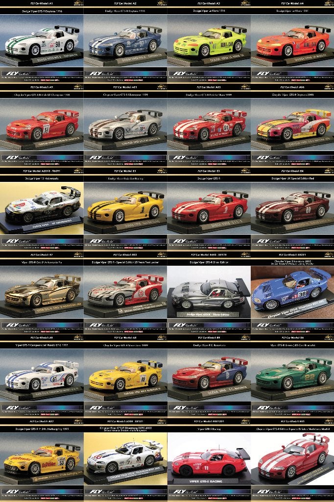 24 stuks Fly Dodge Viper - Chrysler Viper verzameling ZGAN‼️, Ophalen of Verzenden, Nieuw, Elektrisch
