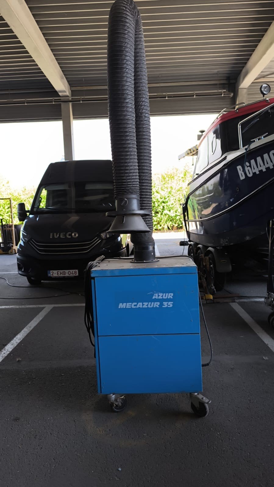 extracteur de fumée mobile, Enlèvement