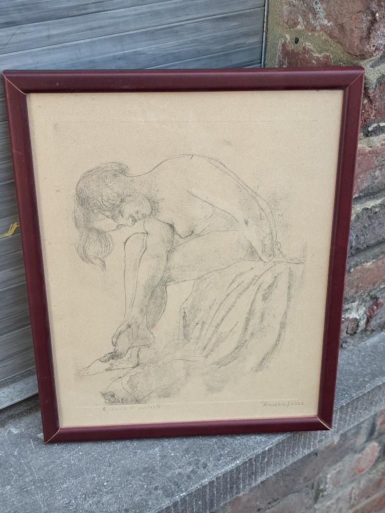 Eau forte epreuve d artiste signe armand rassenfosse, Enlèvement ou Envoi