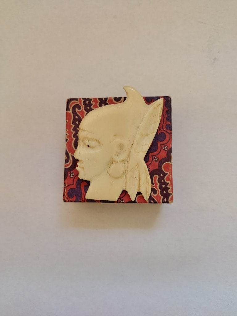Vintage broche in been, Ophalen of Verzenden, Gebruikt