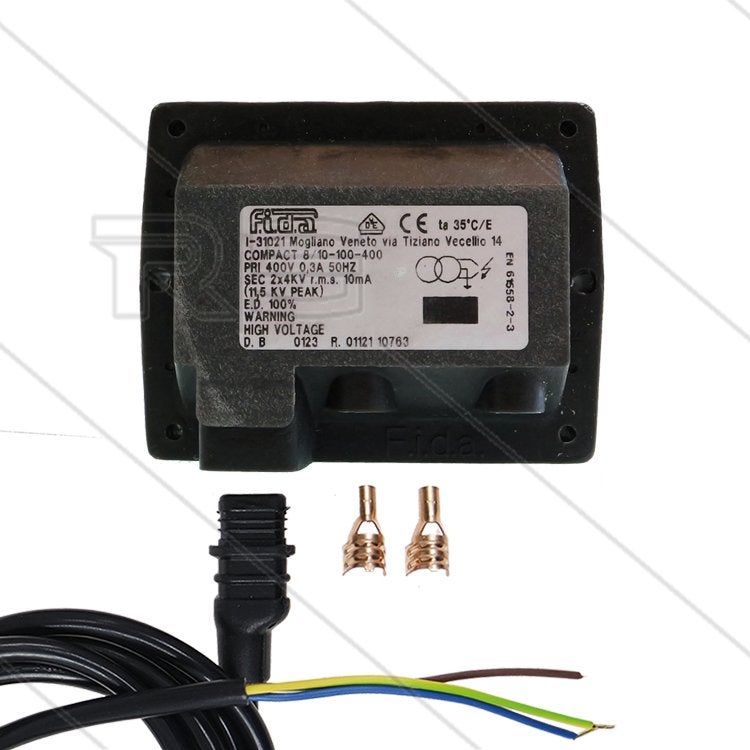 FIDA Brandertrafo 400V Dubbele Uitgang 2x4kV, Verzenden