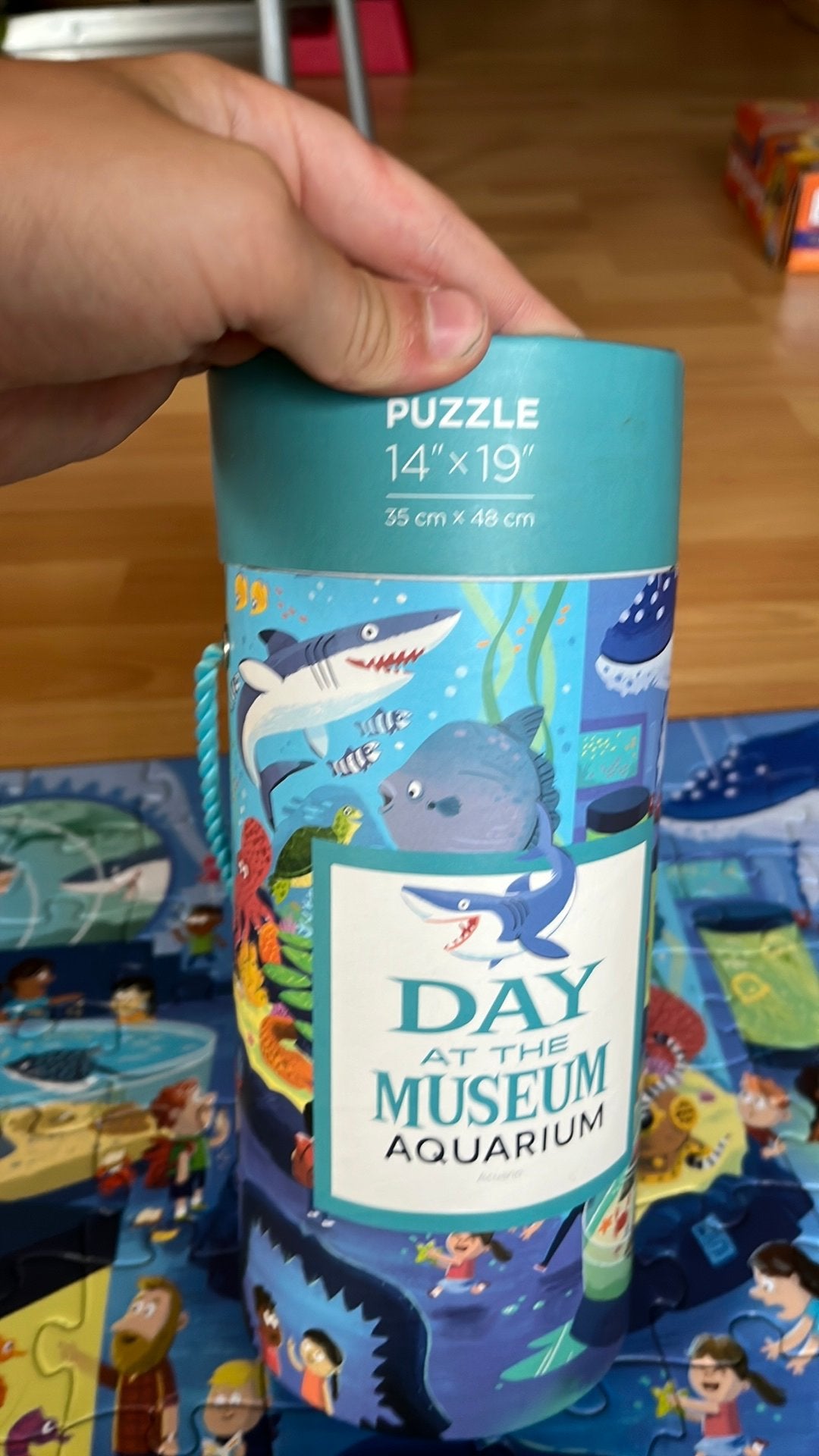 Journée de puzzle de 72 pièces à l'aquarium du musée, Enlèvement ou Envoi, Moins de 500 pièces, Utilisé, Puzzle