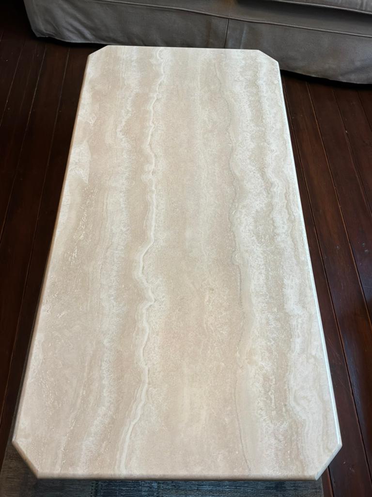 Table de salon en travertin, Ophalen, 100 tot 150 cm, 50 tot 100 cm, Zo goed als nieuw