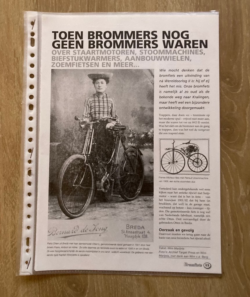 Unieke Map met documentatie toen brommers nog geen brommers, Fietsen en Brommers, Handleidingen en Instructieboekjes, Verzenden