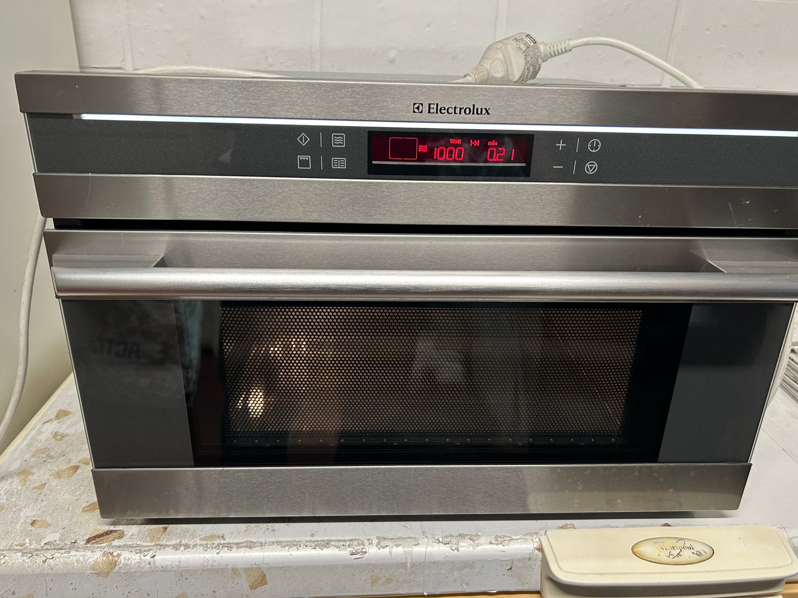 Electrolux inbouw Microwave met grillfunctie, Electroménager, Enlèvement, Utilisé, Encastré, Four à chaleur tournante