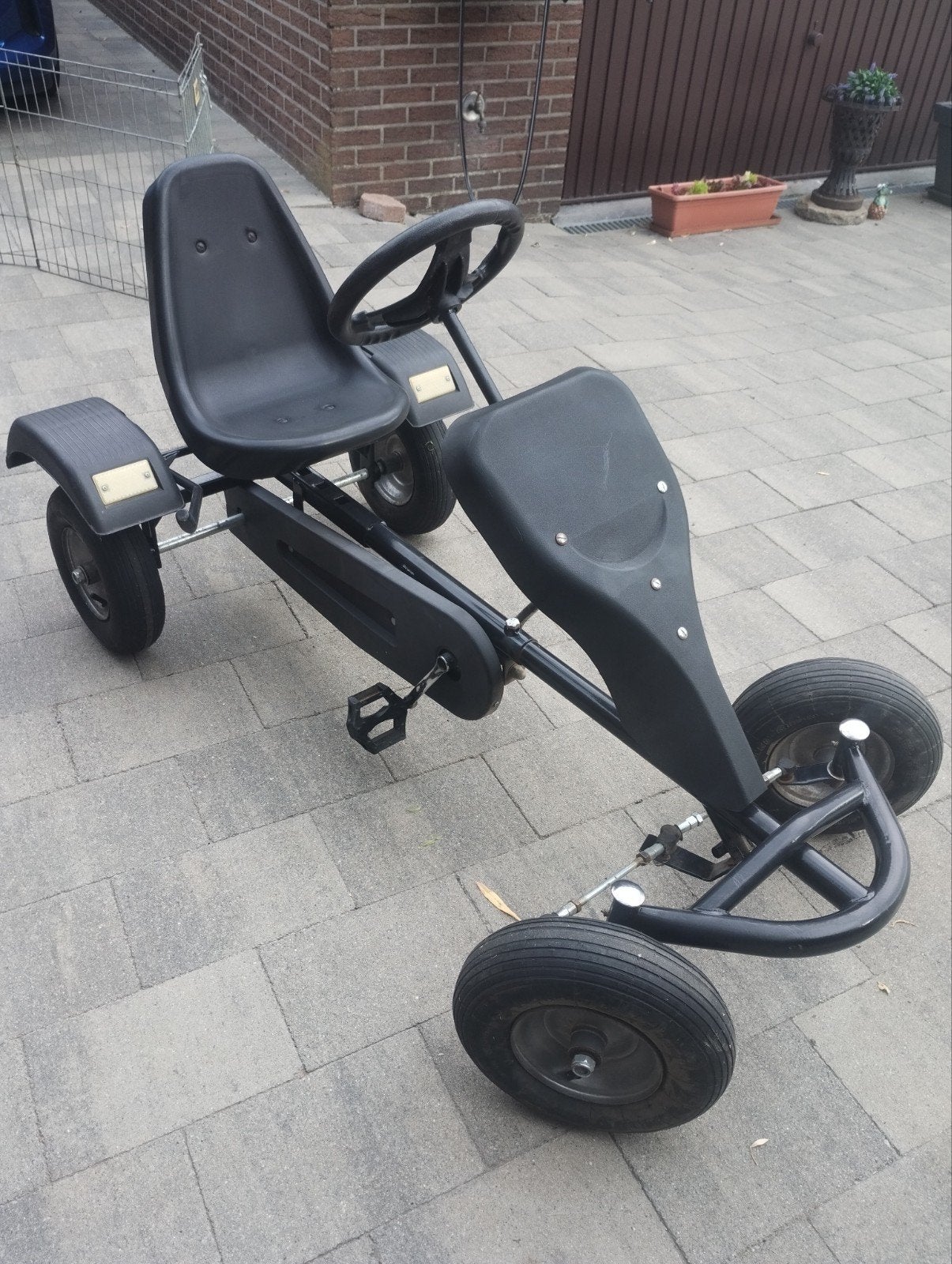 Mooie zwarte gocart zie foto's, Ophalen, Zo goed als nieuw, Vrijloopautomaat