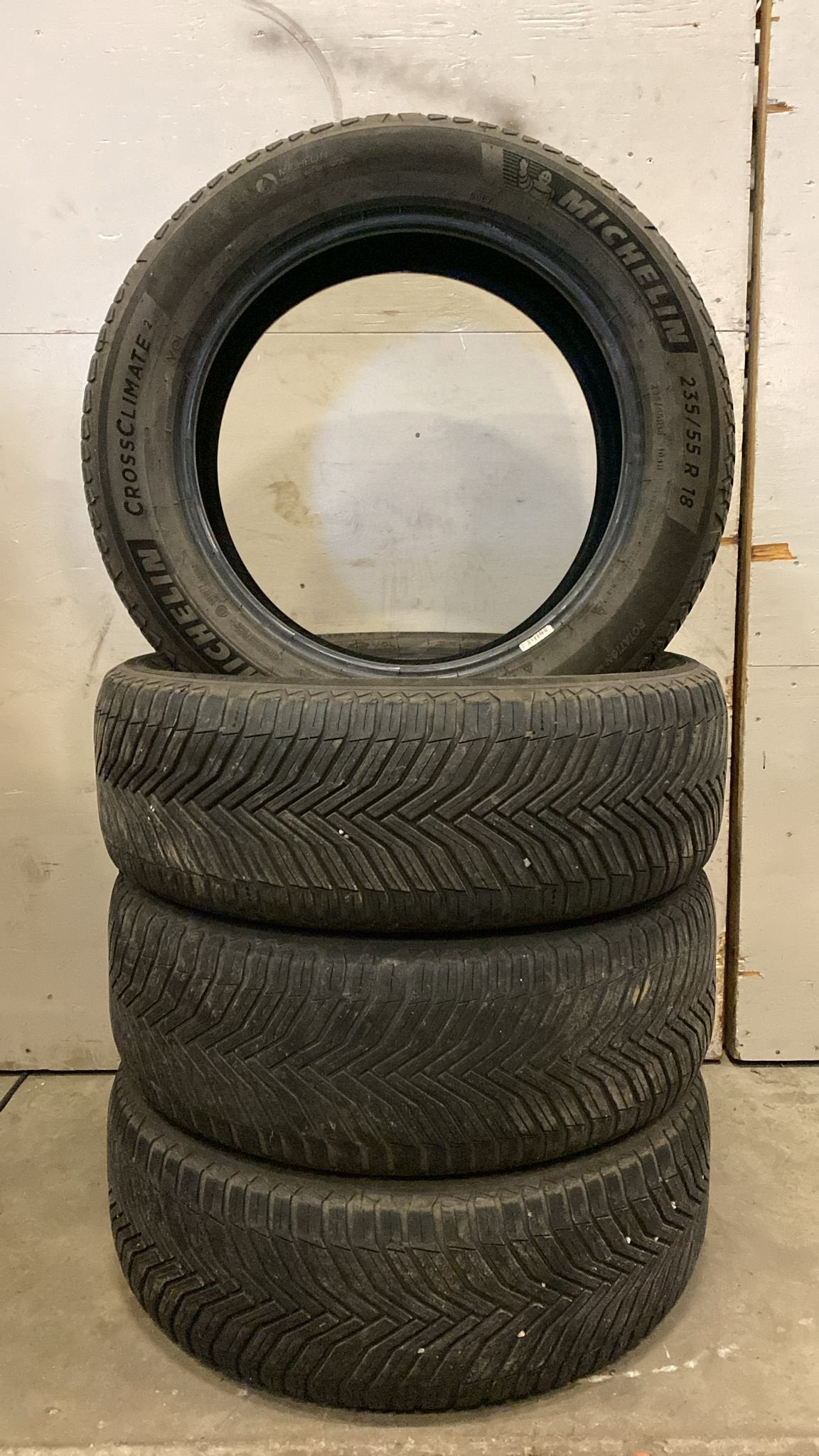 235-55-18 104H Michelin Crossclimate 2 VOL All-Season banden, Auto-onderdelen, Banden en Velgen, Gebruikt, -, -, Ophalen of Verzenden