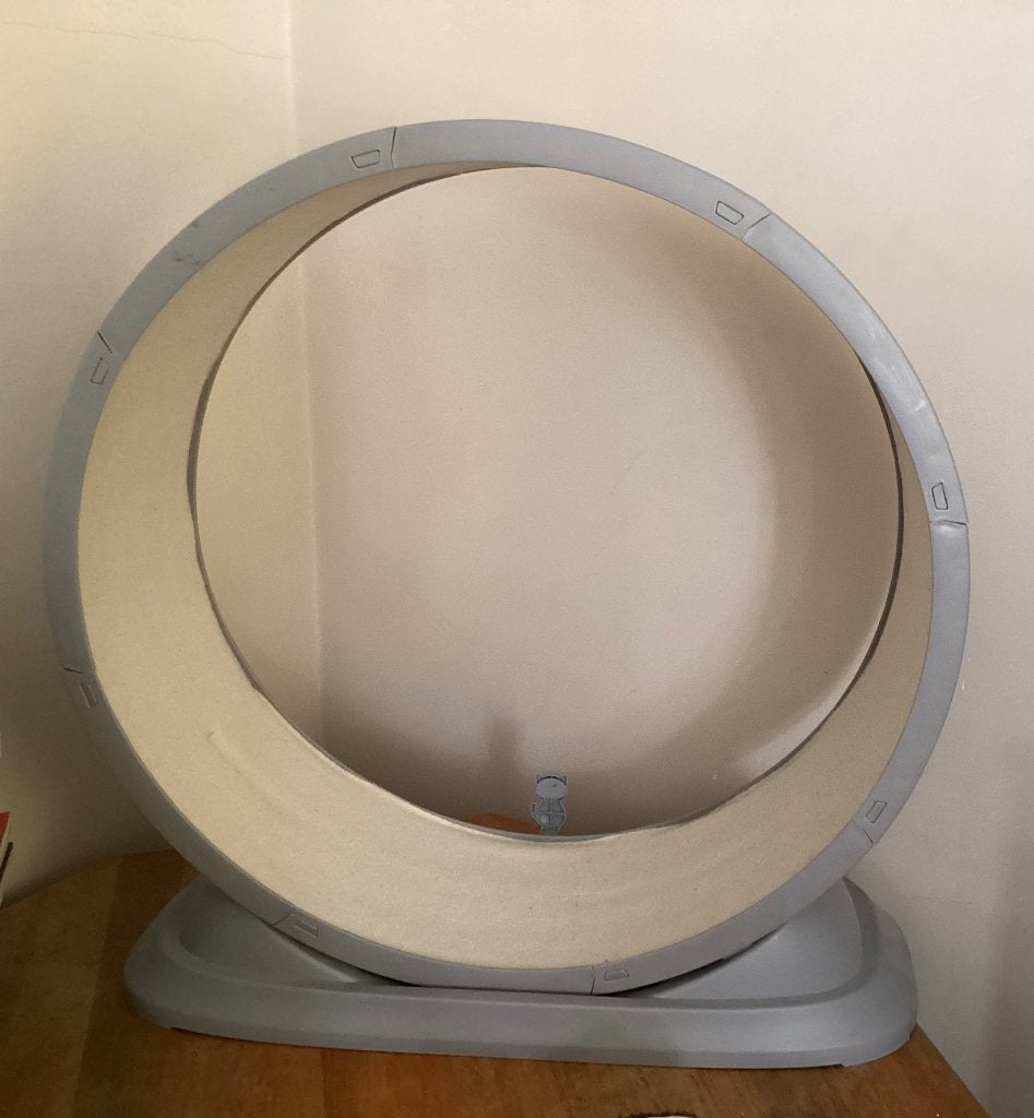 Loopwiel voor katten, Ophalen