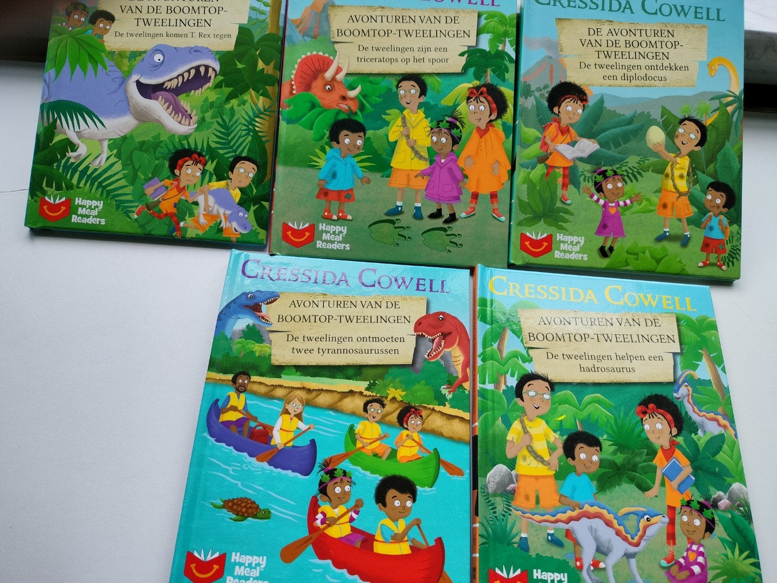 Happy Meal Readers : De familie Boomtop ontmoet dinosaurusse, Boeken, Ophalen of Verzenden
