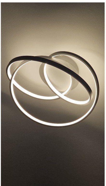 plafonnier spirale led gris blanc, Maison & Meubles, Lampes | Plafonniers, LED, Enlèvement, Utilisé, 40 cm