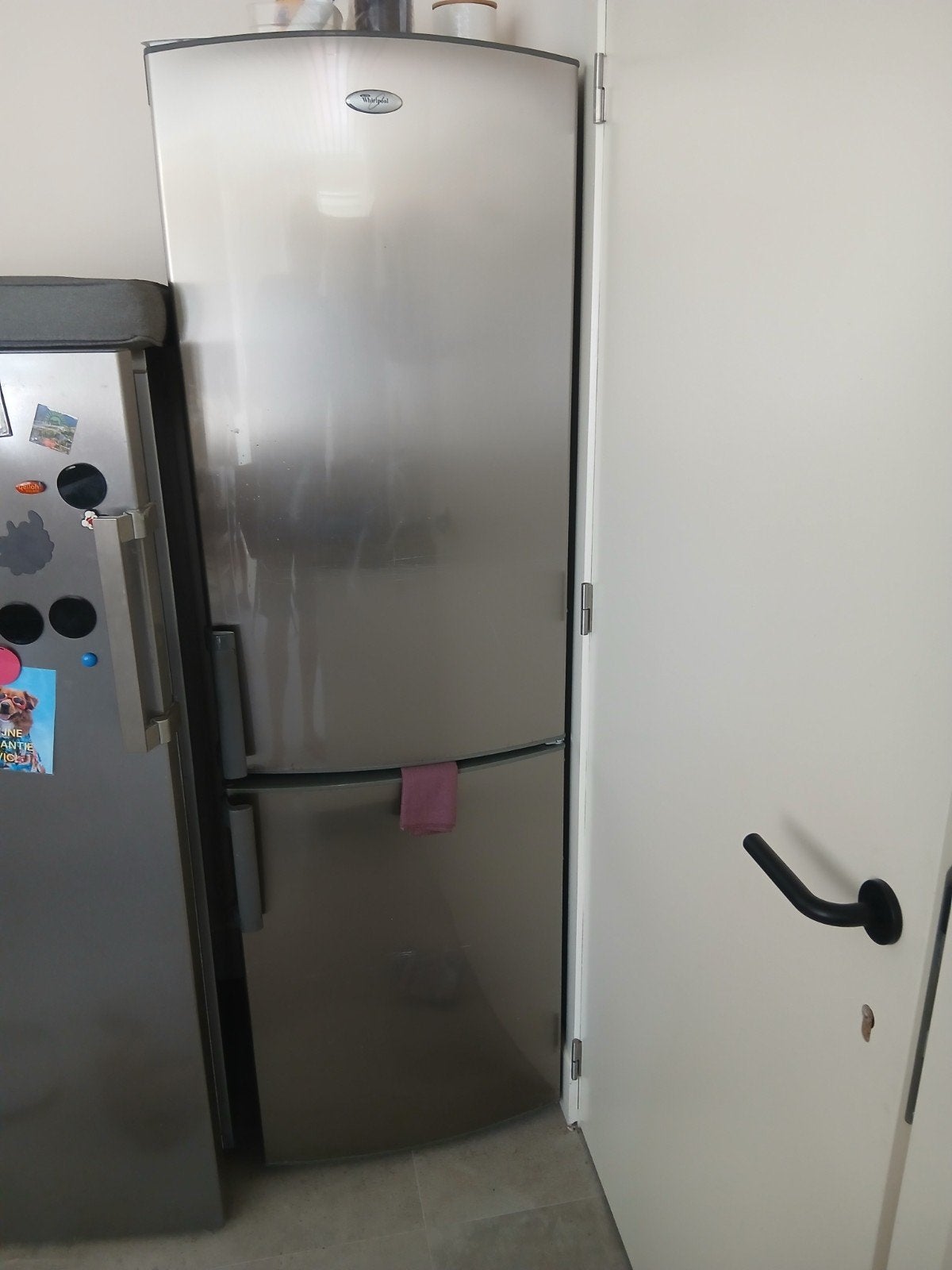 combinatie koel en vrieskast inox whirlpool, Elektronische apparatuur, Ophalen