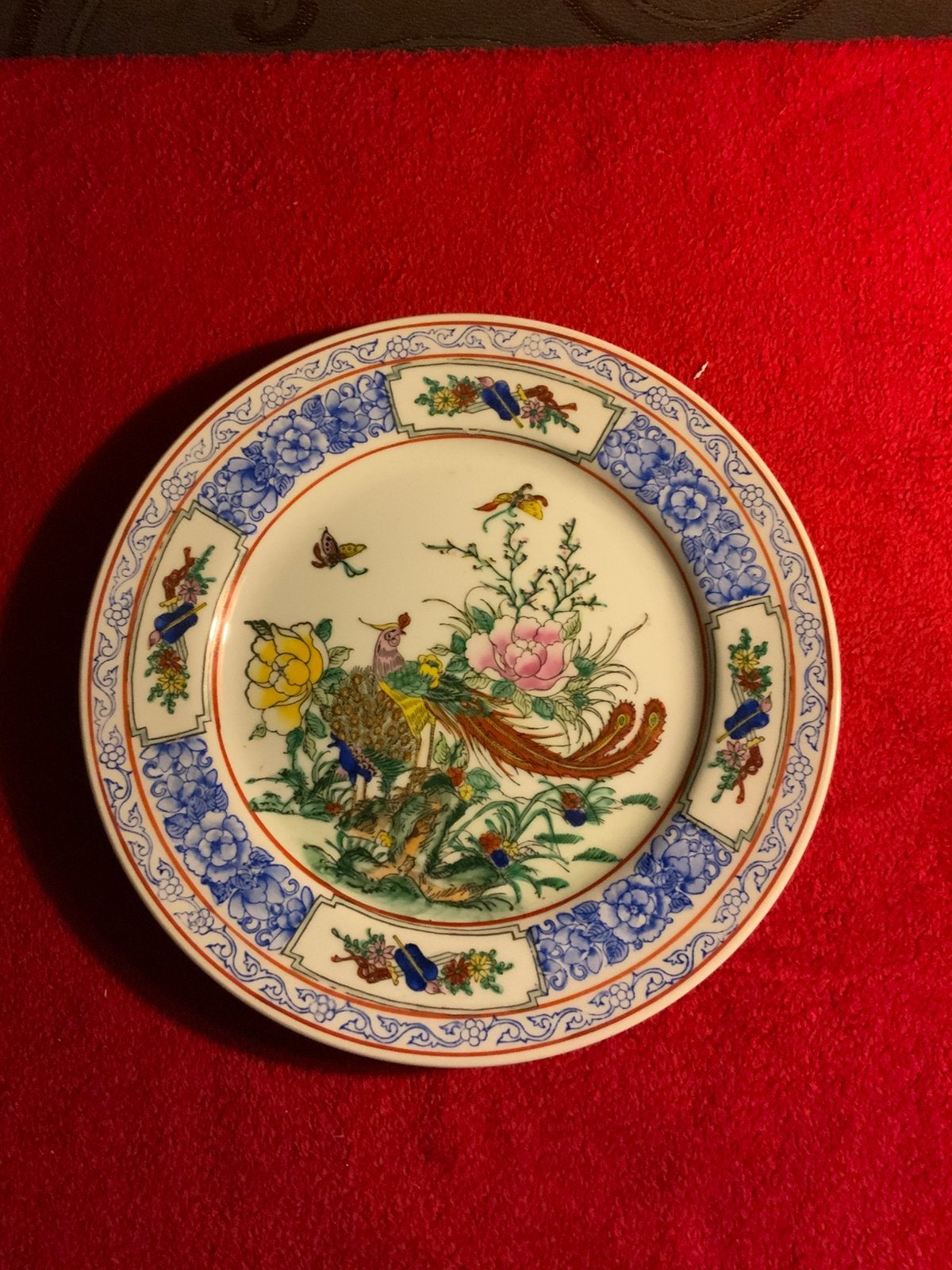 2 belles assiettes chinoises, Antiquités & Art, Art | Art non-occidental, Autres types, Chine, Matériau naturel, Peint