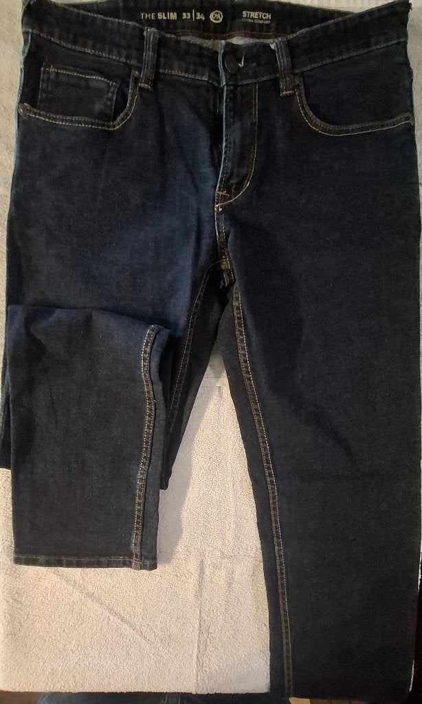 Jeansbroek C&A, Kleding | Heren, Broeken en Pantalons, Ophalen, Blauw, C&A, Zo goed als nieuw