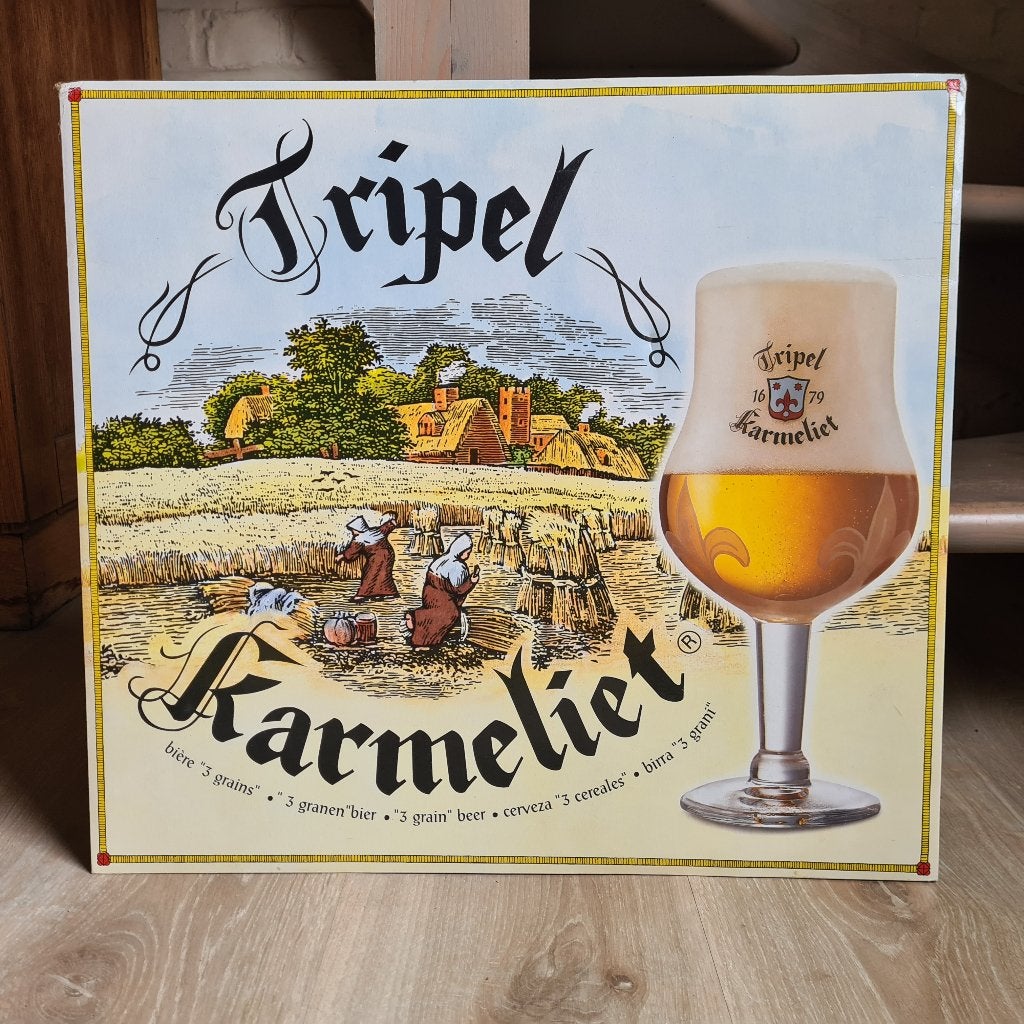 Panneau d'affichage Karmeliet Tripel, Collections, Enlèvement ou Envoi, Panneau publicitaire