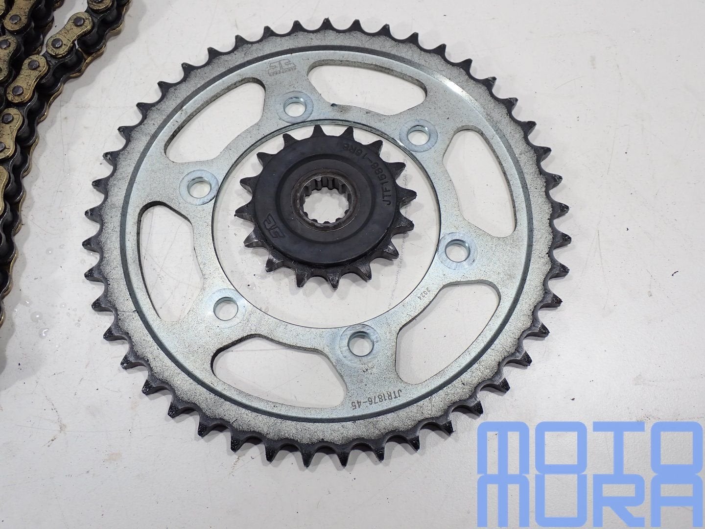 Kettingset voor de Yamaha YZF-R6 2006 2007 RJ11 YZF R6 Tsuba, Motoren, Gebruikt, -, -, Ophalen of Verzenden