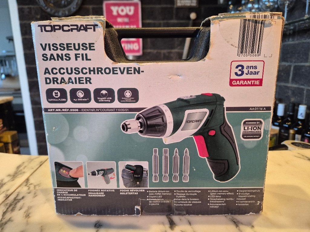 ACCUSCHROEVEN- DRAAIER, Bricolage & Construction, Outillage | Outillage à main, Enlèvement, Utilisé, Perceuse sans fil
