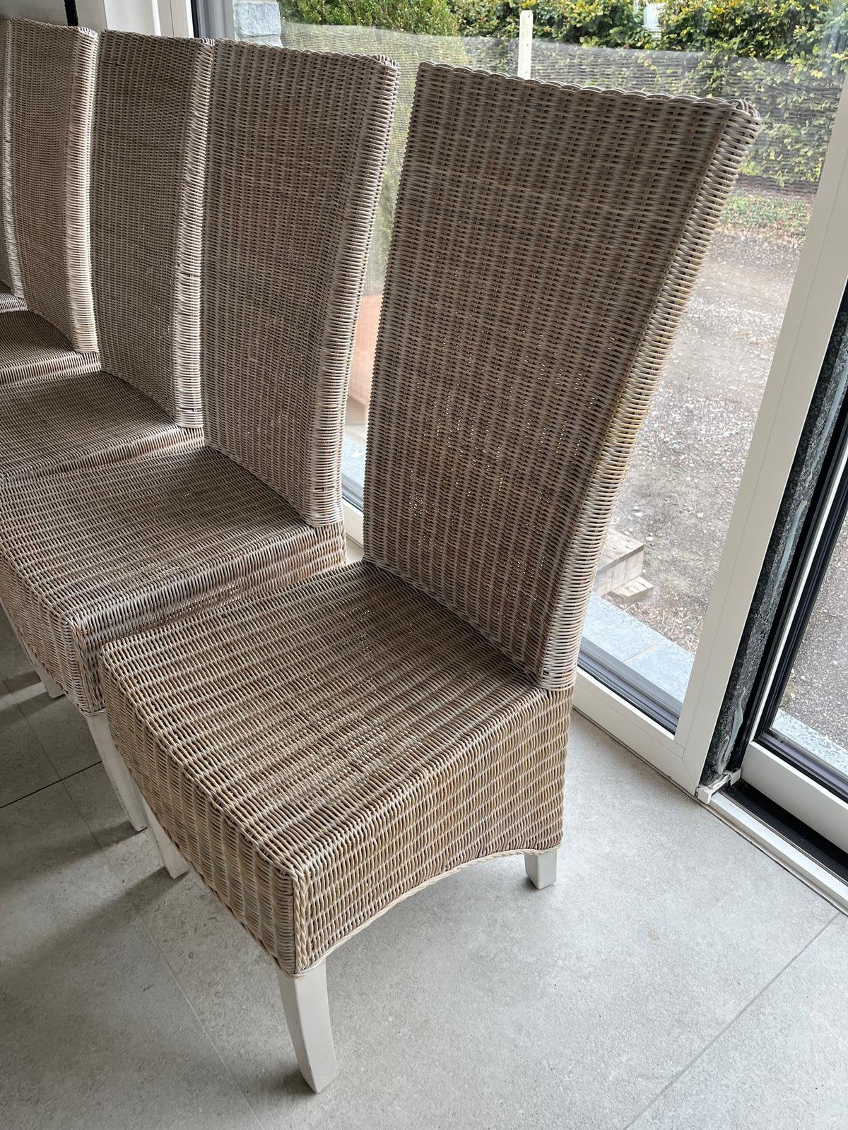 8 chaises en osier, Maison & Meubles, Enlèvement, Comme neuf