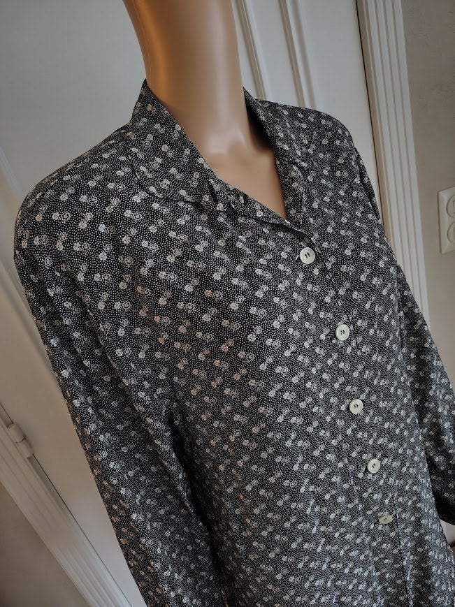 leuke vintage blouse van princess antwerp / zoute, Verzenden, Maat 42/44 (L), Zo goed als nieuw, Grijs