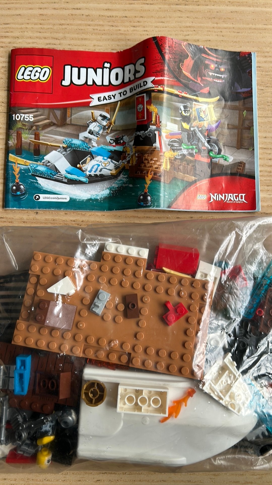 Lego Juniors Ninjago 10755, compleet, Inclusief instructies, Lego, Ophalen of Verzenden, Zo goed als nieuw