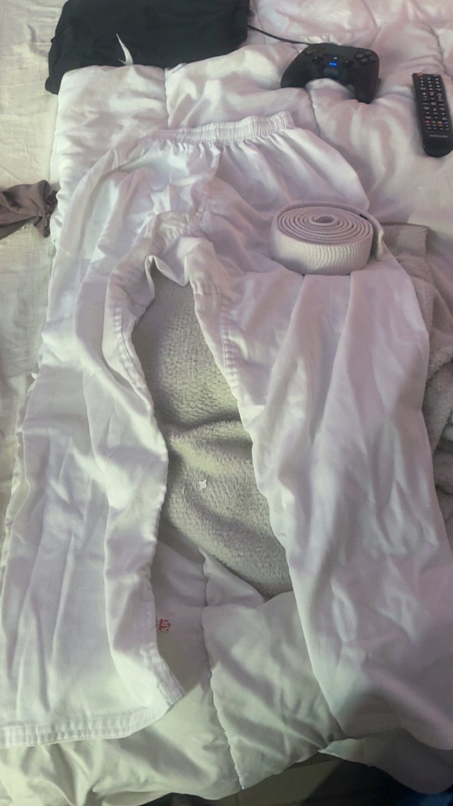 Te koop judo pak, Ophalen