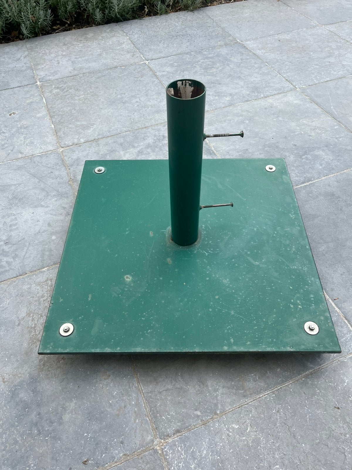 Metalen parasol voet met wieltjes/rem, Ophalen, Parasolvoet, Minder dan 1 meter, Verstelbaar